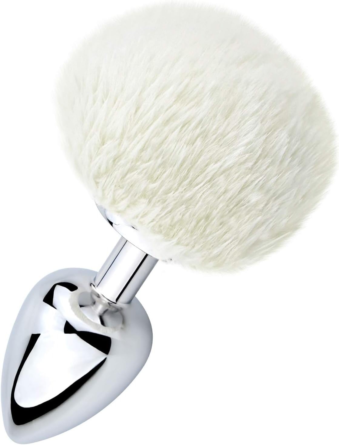 Small Anal Plug, Rabbit Bunny Tail Anal Plug for Cosplay, Butt Plug Adult Sex Toys for Sexual Enjoyment (White-Small)