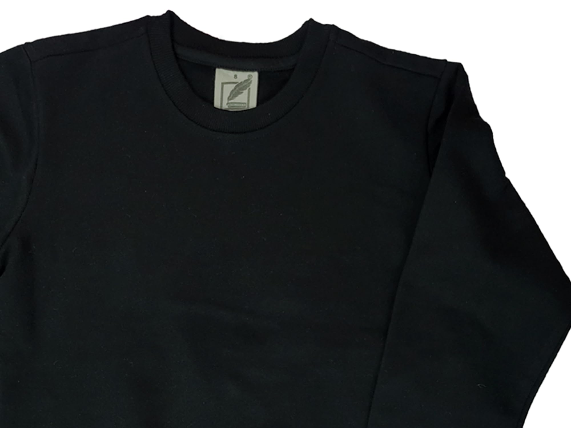 Chombooka Full Sleeves Warm Sweatshirt | 100% Cotton Fleece | Kids Winter Wear | Together We are Family | for Boys and Girls Black 1