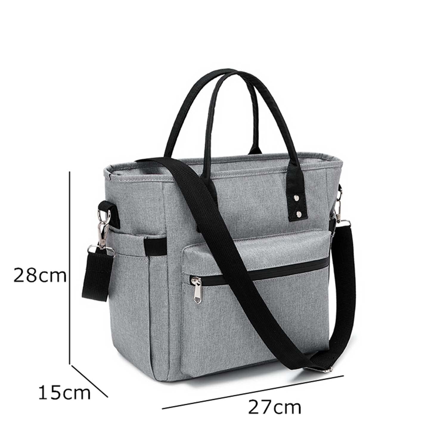 Bolsas de Almuerzo Cruzadas con Aislamiento Portátil Bolso de Tela Oxford Impermeable Contenedor de Almacenamiento Térmico Bento de Alta Capacidad para Alimentos