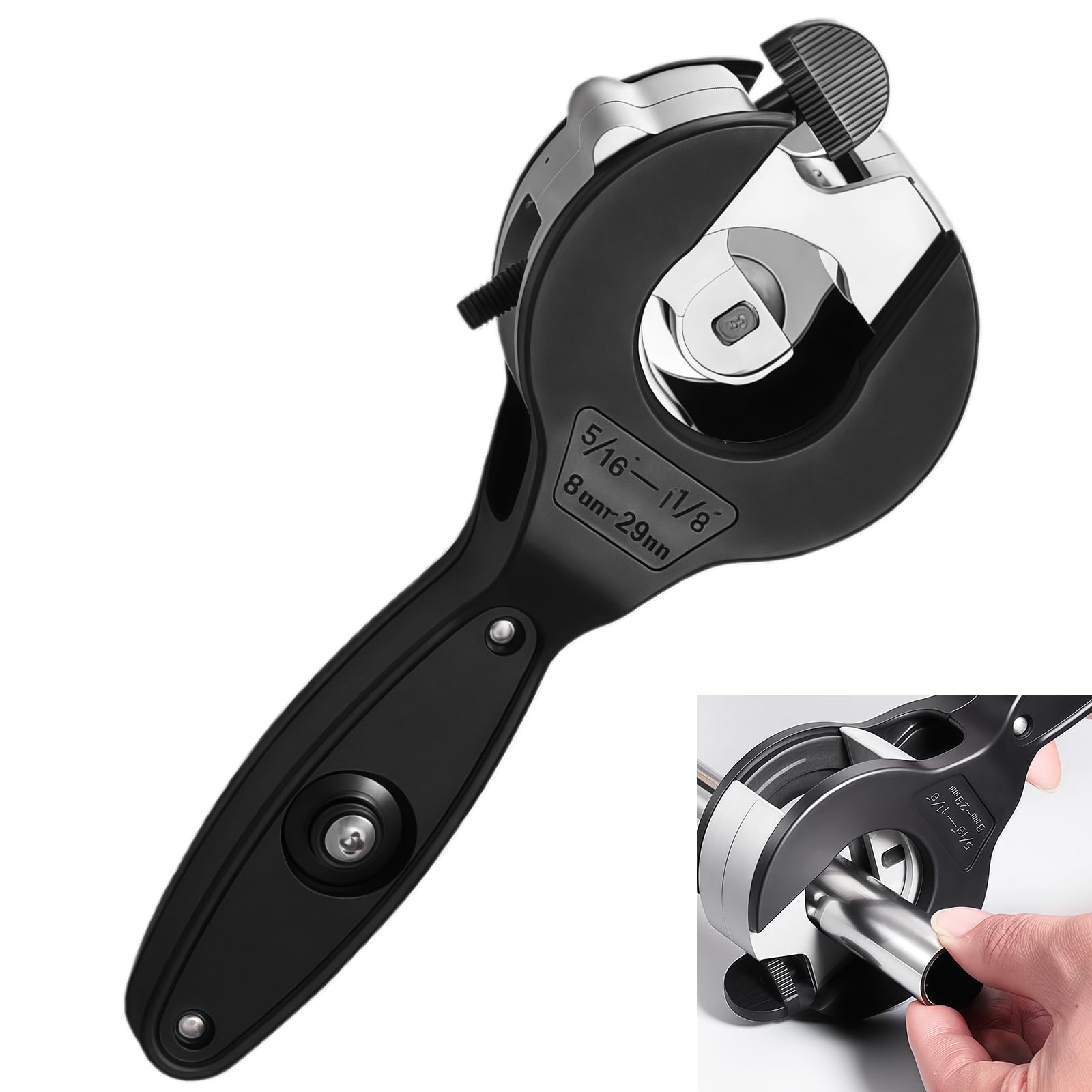 NORDLYKT Ratchet Pipe Cutter 8-29mm, Copper Pipe Cutter with Spring Loaded Design, Precision Ratcheting Tube Cutter for Close Quarters, Fits Copper PVC PEX Rubber Hoses