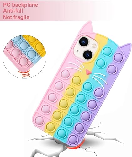 Miniatura 10 de Funda antiestrés para iPhone 11, diseño de dibujos animados 3D, diseño de dibujos animados graciosos kawaii, diseño de silicona suave para niñas