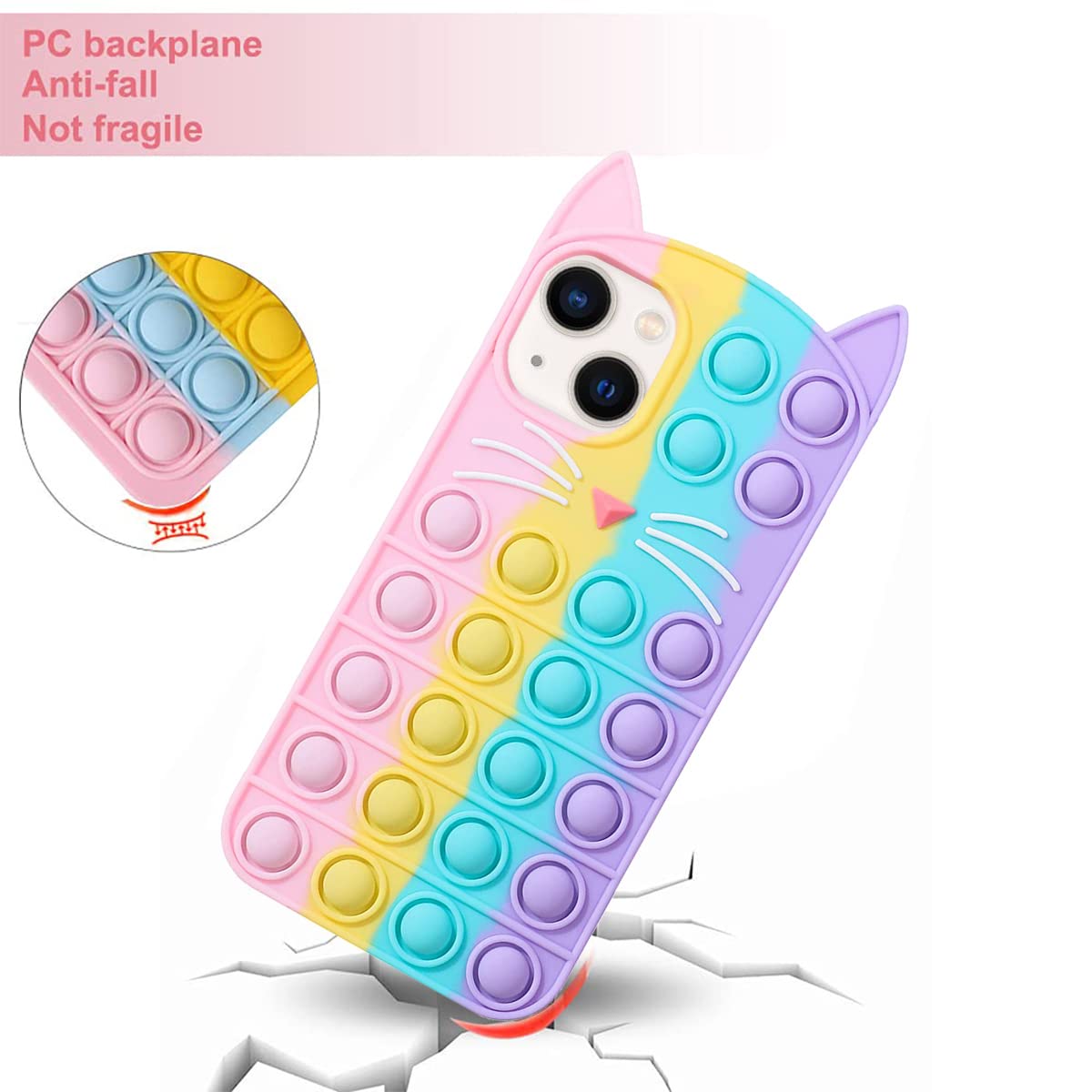 Amazon.com: GDDJONG Fidget Pop Phone Case for iPhone 13, Kawaii