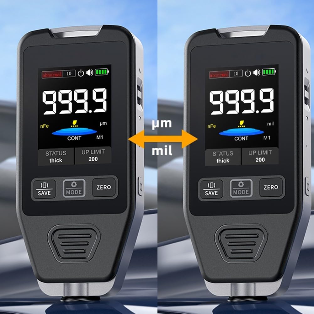 CTG-20 - Misuratore di spessore della vernice automobilistica, misuratore digitale di rivestimento per l'ispezione della vernice della carrozzeria dell'auto, test di controllo qualità