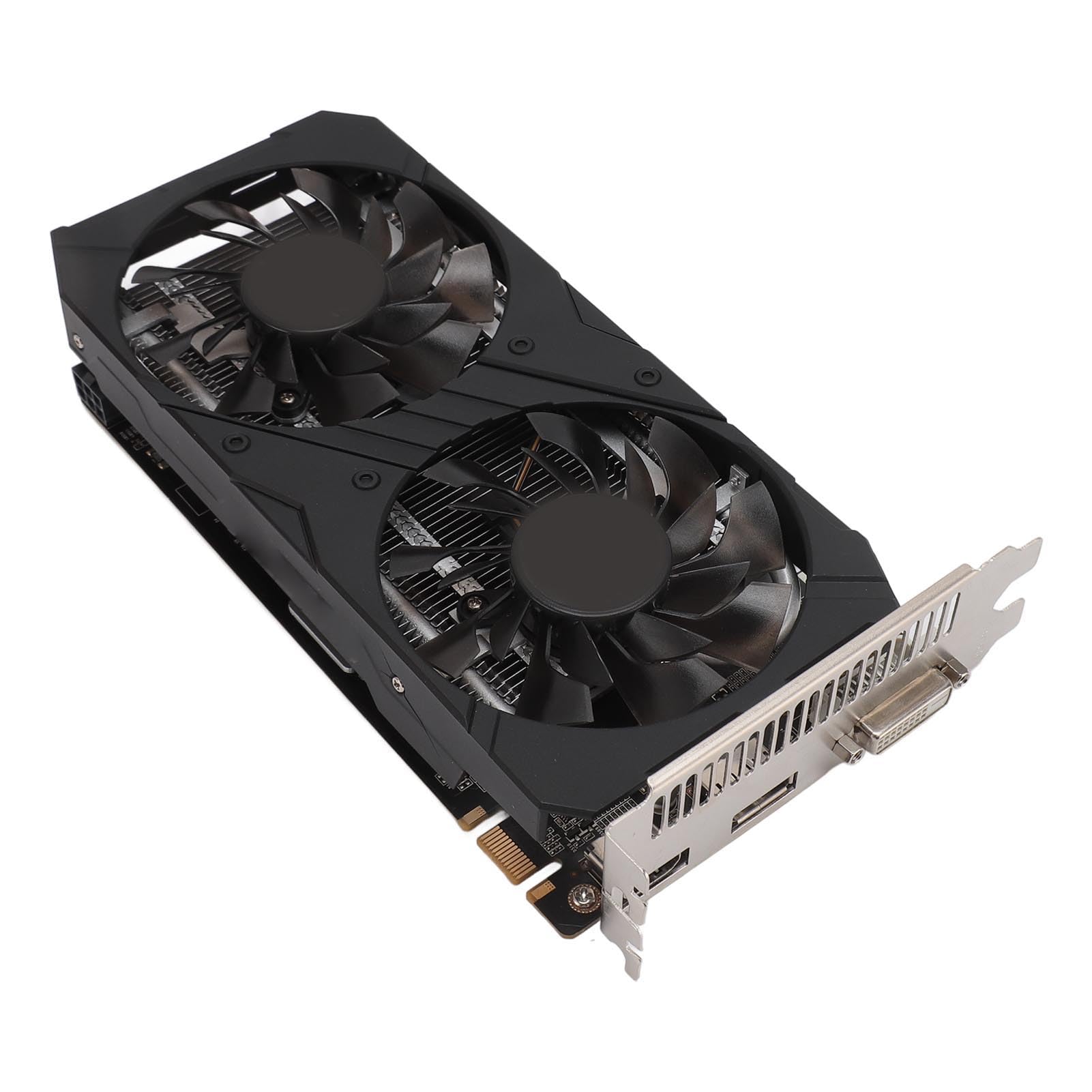 Asixxsix Scheda Grafica per Giochi, Scheda Video da 4 GB GDDR5 128 Bit 1266 MHz 7010 MHz per Giochi per PC, Uscita DVI D HD DisplayPort, PCI Express 3.0 con Doppia Ventola