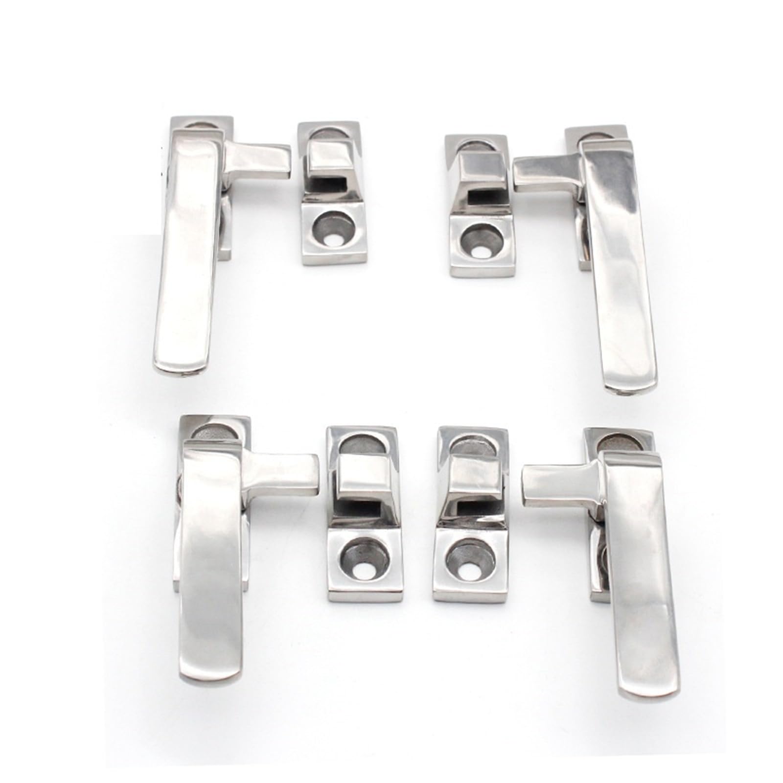 Hebilla giratoria para puerta izquierda en acero inoxidable DMK208