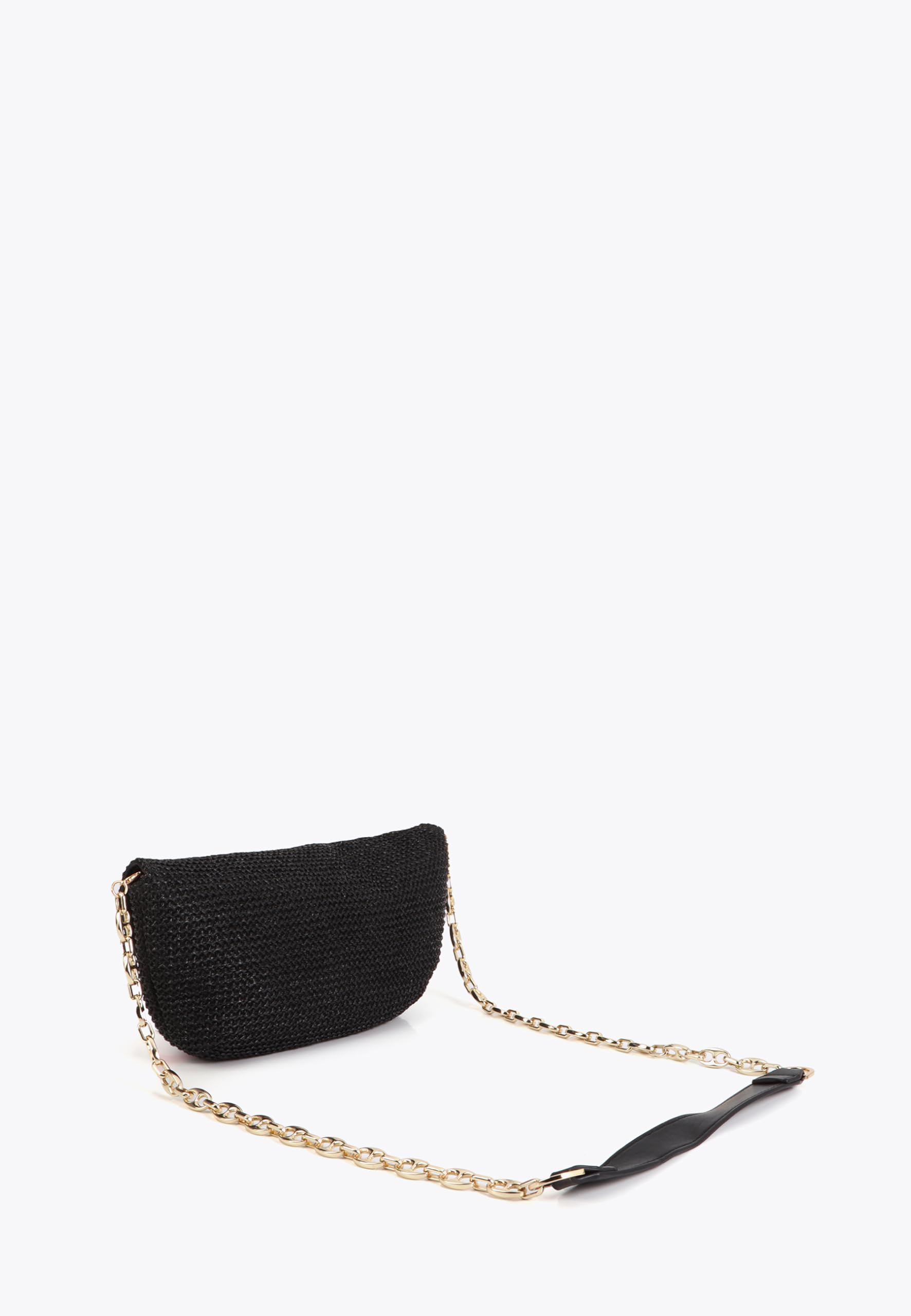 LOLA CASADEMUNT Bolso evento efecto rafia logo leopardo