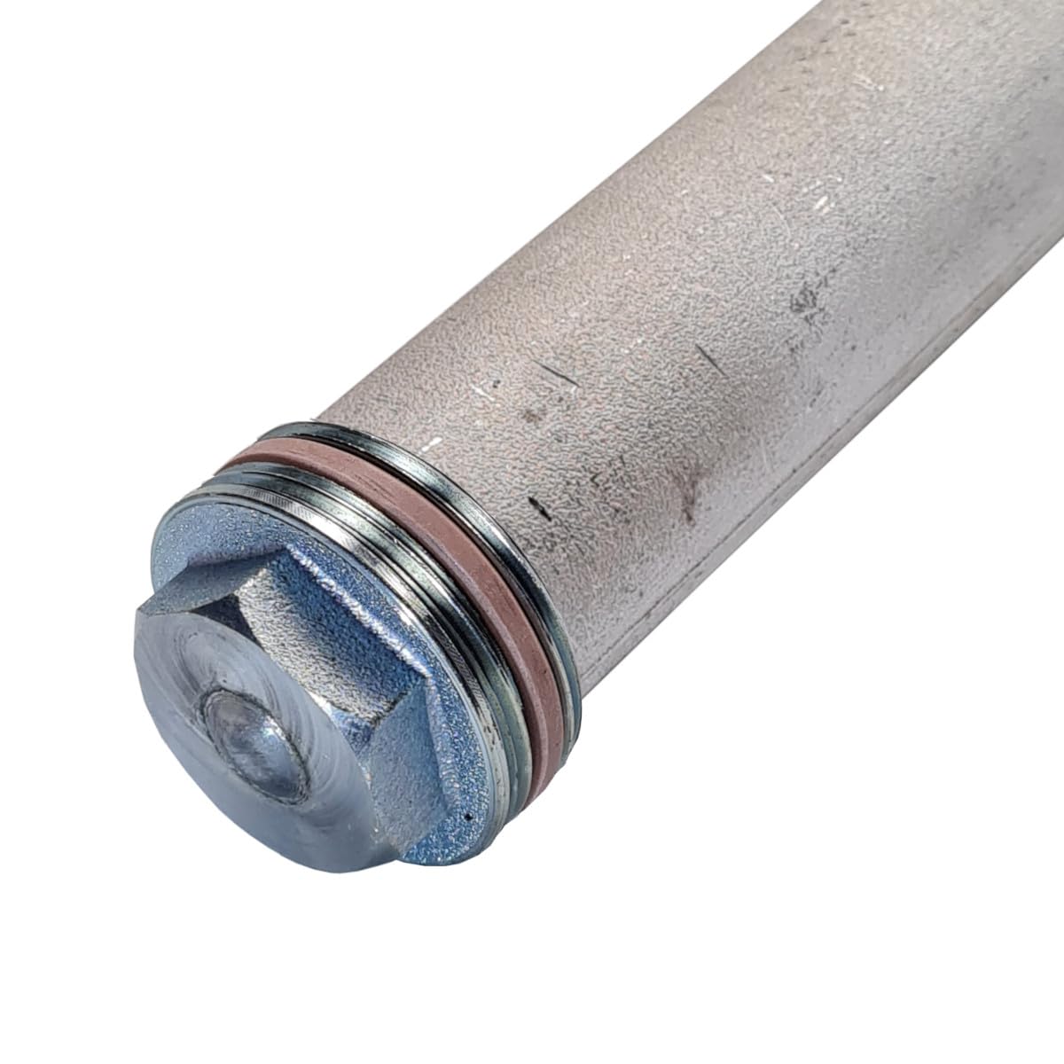 Magnesium Opferanode 33 x 550 mm 1 1/4" DN32 mit PTFE-Dichtung passend zu Afriso 69825, Ersatzanode für Warmwasserspeicher & Boiler, Schutzanode, Anodenstab