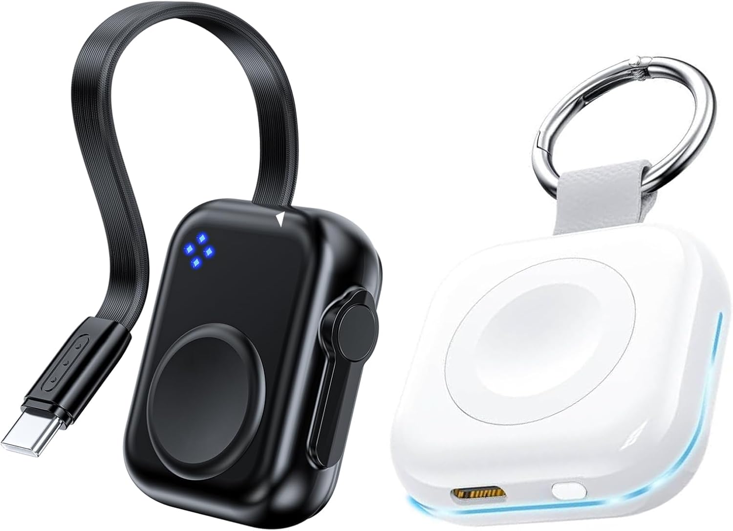 HUOTO 𝟐𝟎𝟐𝟒 𝐔𝐩𝐠𝐫𝐚𝐝𝐞𝐝 for Apple Watch Charger, Magnetic Portable iWatch Charger Power Bank Keychain Fast Wireless Charging Travel for Apple Watch Series 9/8/UItra/7/6/5/4/3/2