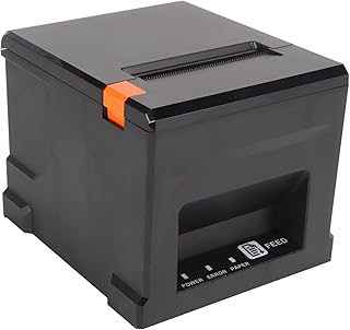 Thermal Receipt Printer, ESC Command 80mm POS Printer Loading Paper Alert Direct Line Thermal for Supermarket (US Plug)