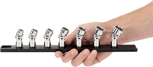 Miniatura 26 de TEKTON SHD91217 - Juego de enchufes universales de 6 puntos con rieles y bandeja, 17 piezas (3/8-3/4 pulgadas, 0.394-0.748 in)