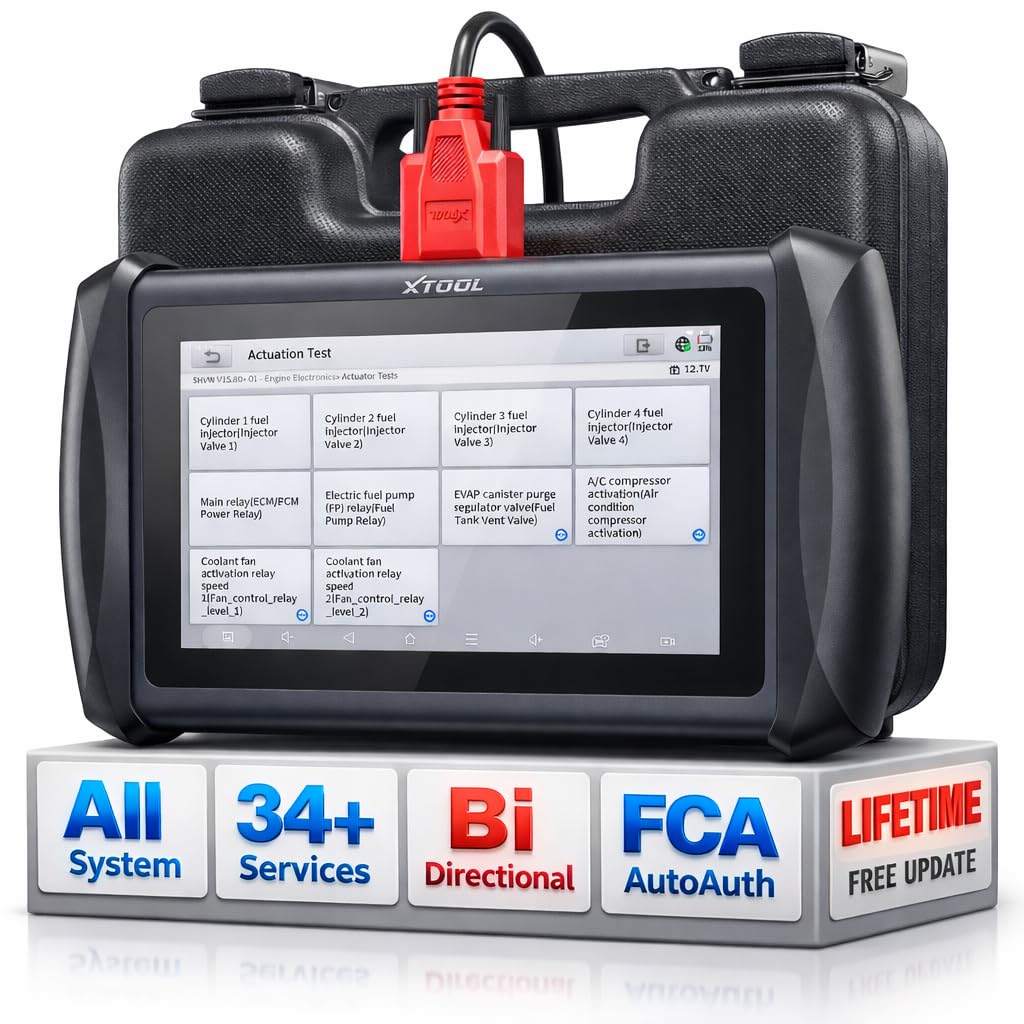 IP616 V2.0 Bidirectional Scan Tool with Lifetime Free Updates, Full System OBD2 Scanner Diagnostic Tool with 34+ Reset Services, Active Test, CAN FD & DoIP, FCA AutoAuth, Android 10