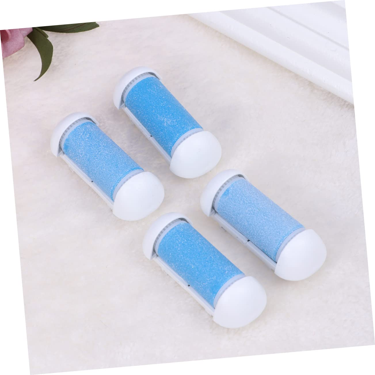 Healeved 20piezas Rodillos De Para Exfoliador De Pies Accesorios Para Remoción De Muerta y Durezas Diseño Ergonómico Resistente Al Agua Color Azul