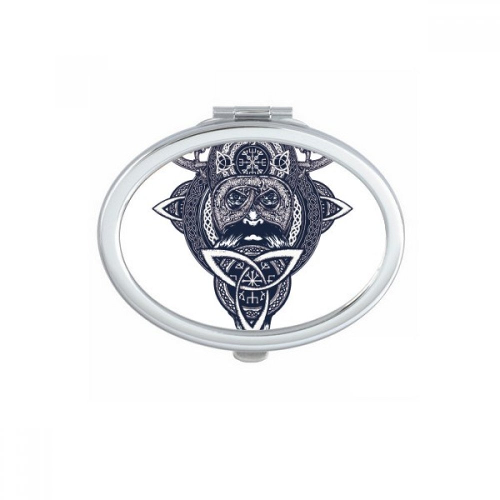Miroir ovale compact astronaute univers étoiles mignon de poche