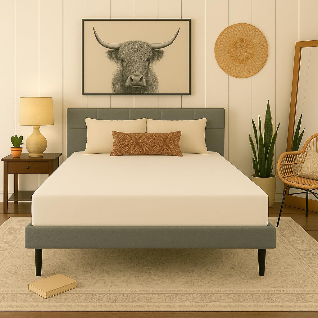 Memory Foam Mattress, Gel-Infused with High-Density Base, Medium Firm, CertiPUR-US, Washable Cover, 8 inches, King