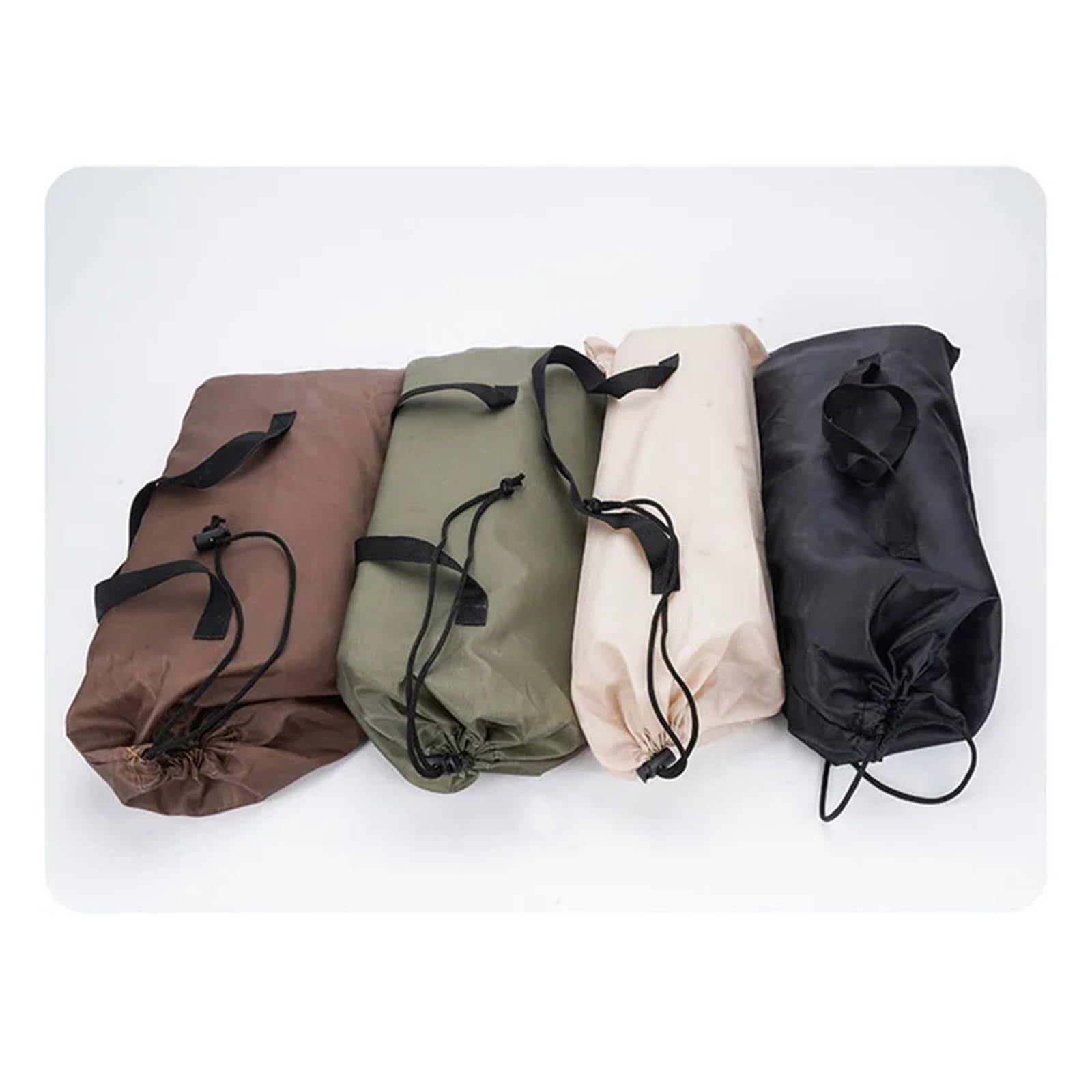 Campinghocker, Robuster tragbarer Bodenstuhl mit Aufbewahrungstasche für(Khaki)