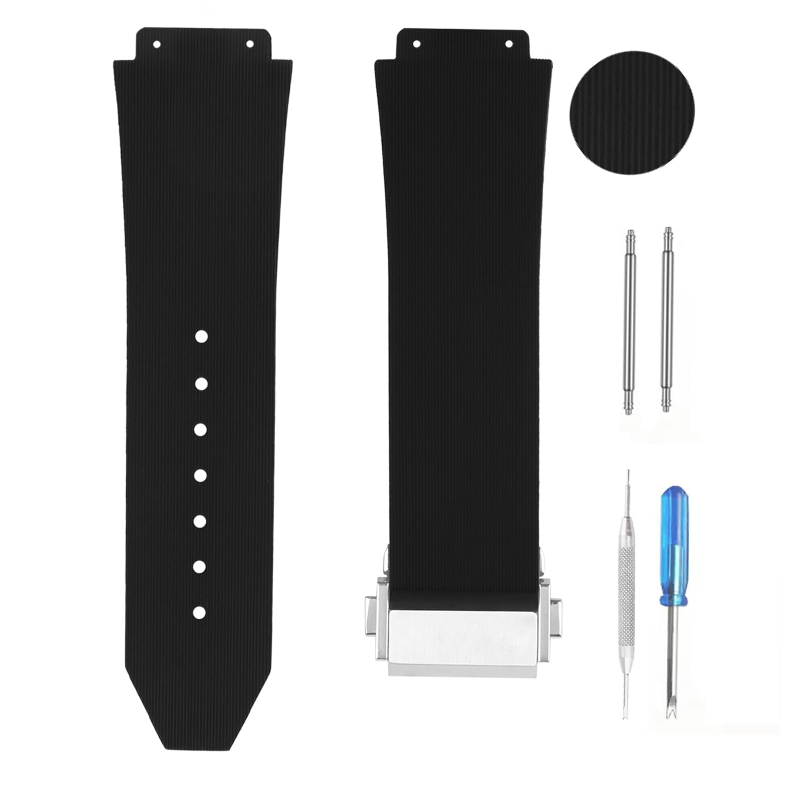 unilabo Rubber Watch Band With Buckle Compatible for Hublot Big Bang 19mmx 25mmx 22mm Silicone Strap Replacement for men and women wirst watchband, XI