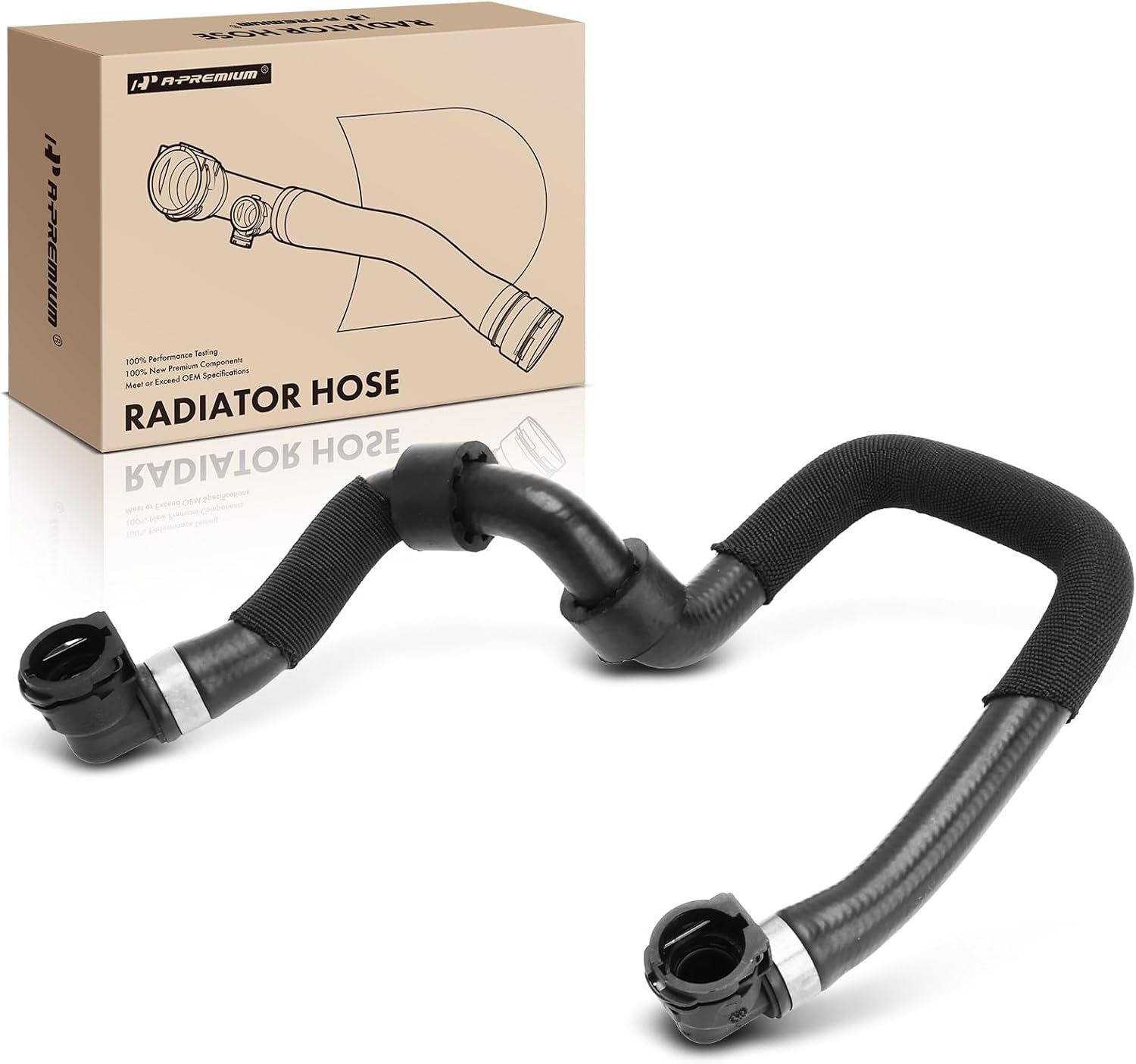 A-Premium Upper or Passenger Side Radiator Coolant Hose Compatible with BMW 535i, 535i xDrive, 535i GT, 535i GT xDrive, 740i, 740Li, 740Li xDrive, 640i, 640i Gran Coupe, 640i xDrive Gran Coupe