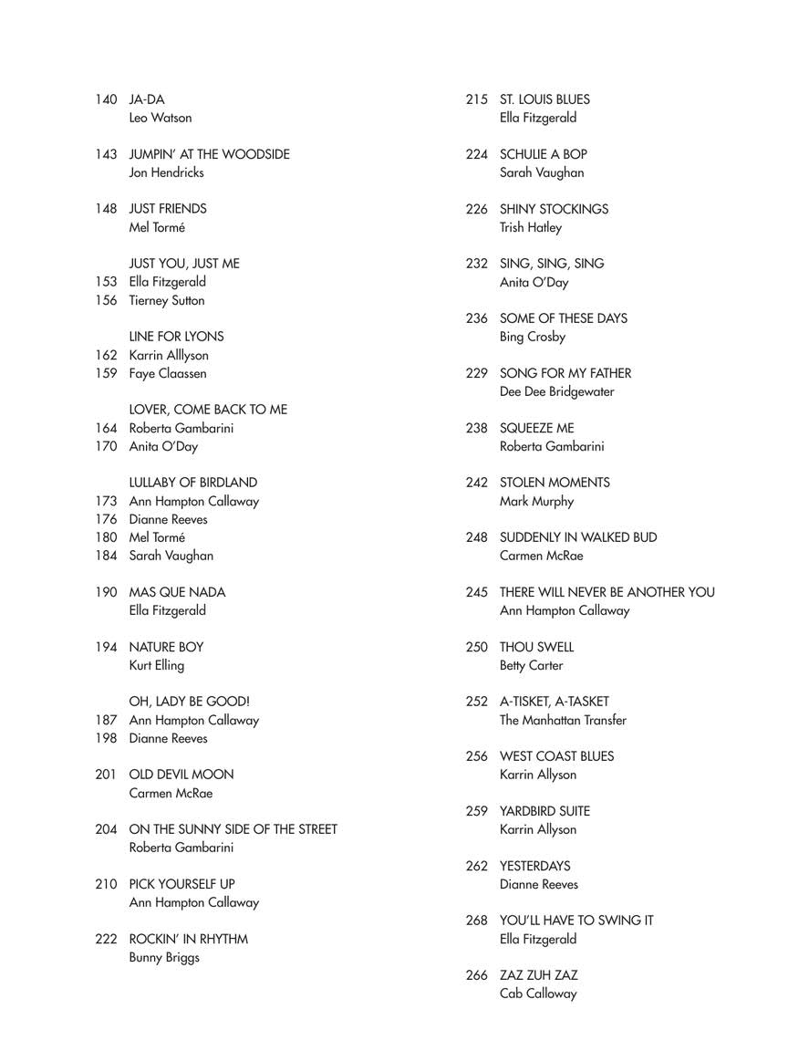 Scat Omnibook: Vocalists & C Instruments Transcriptions