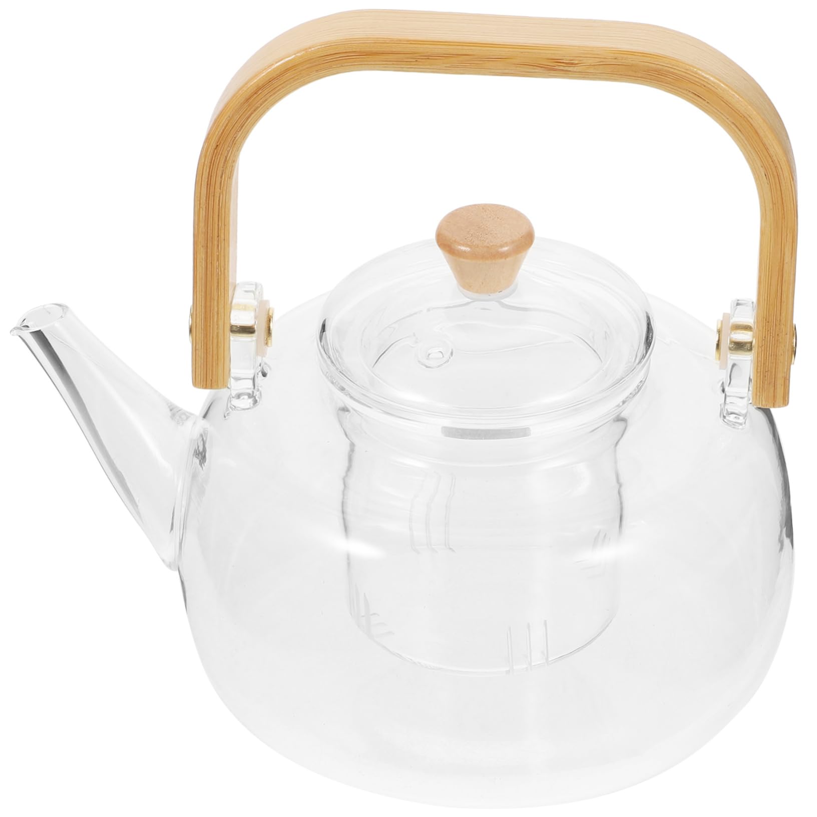 MAGICLULU Teiera Trasparente con Resistente Alle Alte Temperature Adatta per Infusi Tè Tisane e Tè Fiori Facile Rimovibile