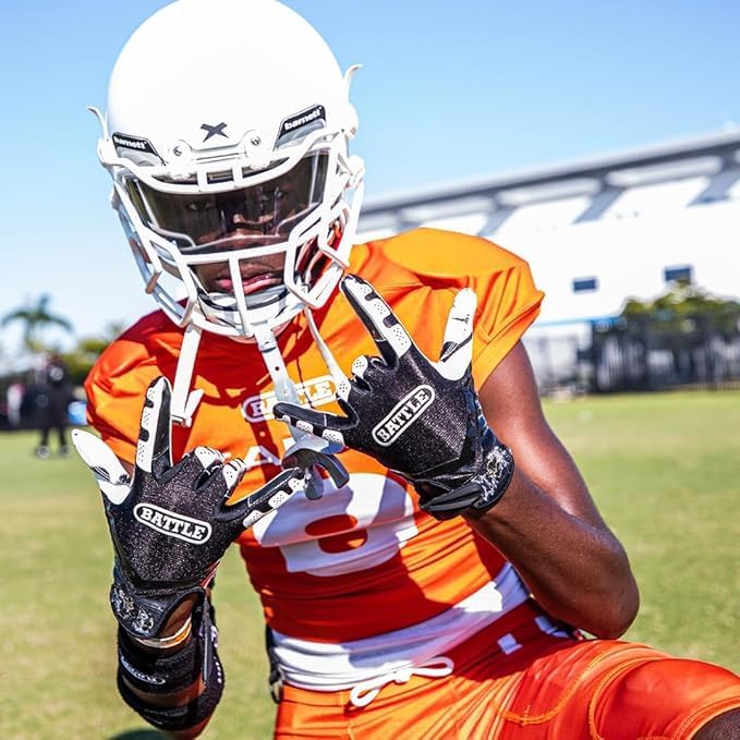 Battle Sports Ultra-Stick Wide Receiver Football Gloves - Adult & Youth Football Gloves - Image 3