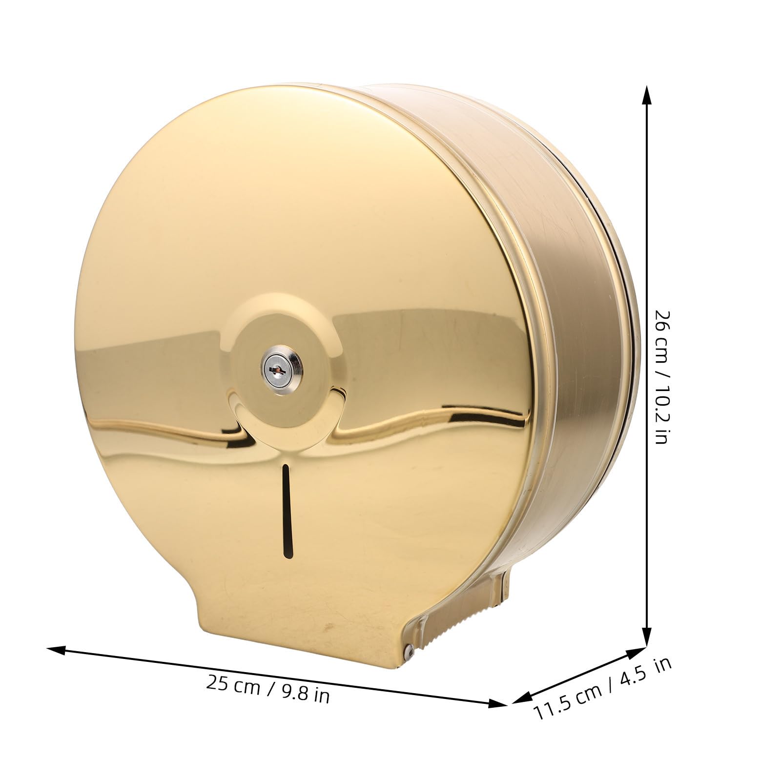 SHINEOFI Dispenser da Parete per Carta Igienica Commerciale 10 Pollici Oro
