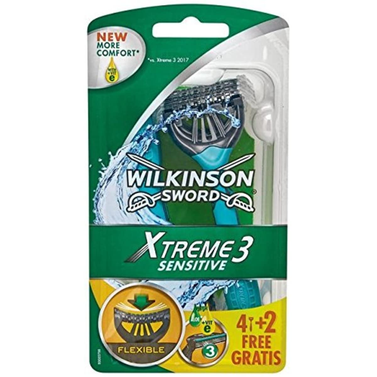 Wilkinson Sword Xtreme 3 Sensitive Disposable Razors Pack of 6
