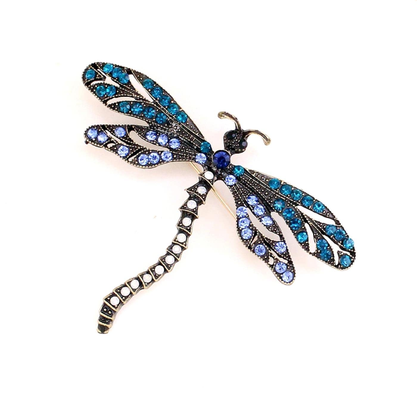 Mayiyaho Multicolor Dragonfly Brooch Antique Bronze Plating Brooches And Pins Jewelry Vintage Bijoux Ornament Accessories Ol Gift Pin