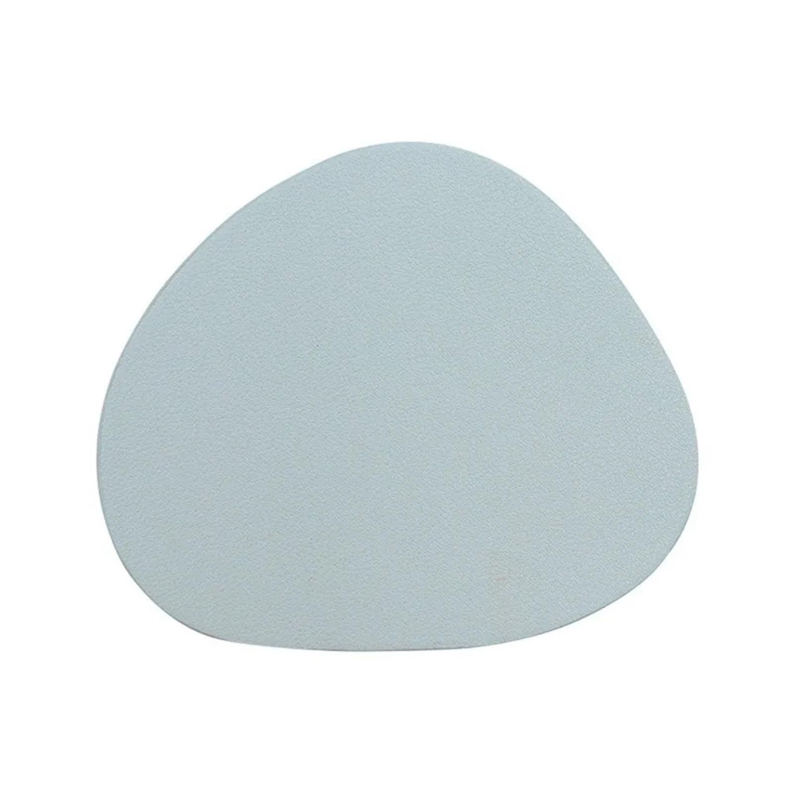 Insulated Coasters 8pcs Creative Faux Leather Placemat Heat Resistant Irregular Coaster Washable Insulation Coffee Mat for Drinks Coffee Pads Beer Home Office(Blue)