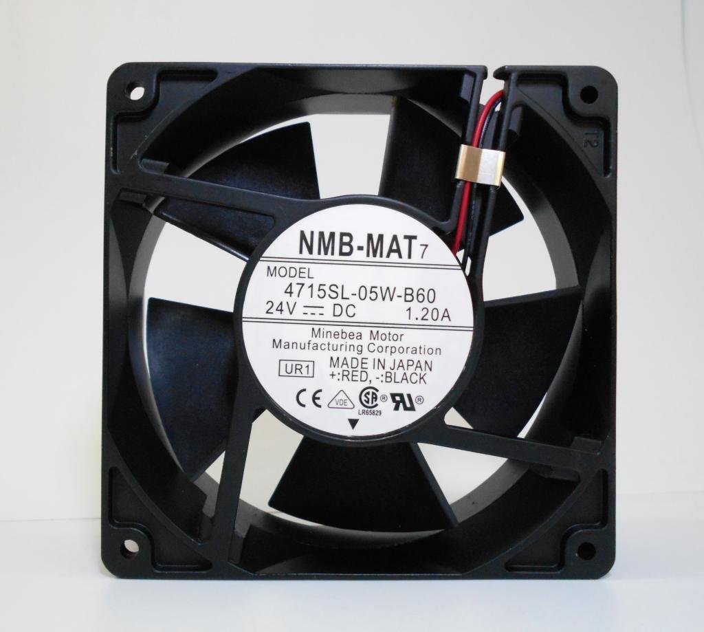 NMB 4715SL-05W-B60 (-UR1) 24V 1.2A 28.8W 2wire 119X119X38MM Cooling Fan