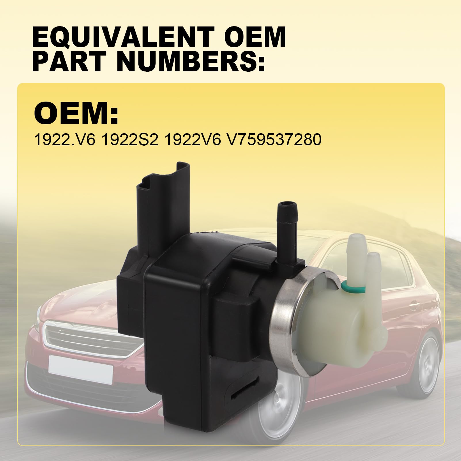 Électrovanne Turbo Pour 308 207 208 3008 C4 C5 DS3 DS4 DS5, 1922V6 | 1922S2 V759537280; Régulation Pression Valve Commande Turbo