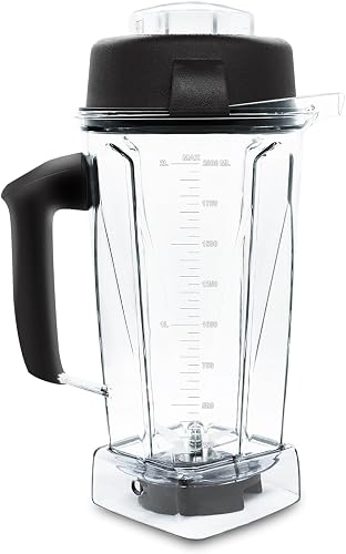 Blender Pitcher 64 oz. -60865, Clear, 5200 Replacement Container for Vita-mix 4500,5000,5300,6000,6300,6500,7500,200,300,500,750,780,VM0102,VM0103, etc. 2-year full warranty