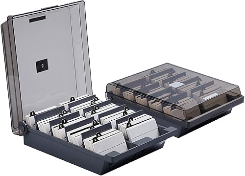 Miniatura 4 de Tarjetero para escritorio, tarjetero con 20 piezas de clasificación del alfabeto para oficina, capacidad escolar: 1000 tarjetas