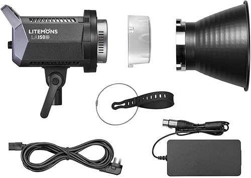 Godox Litemons - Luz LED de video LA con soporte Bowens, CRITLCI 97+, control de aplicación, iluminación continua de alimentación de CA (cuerpo