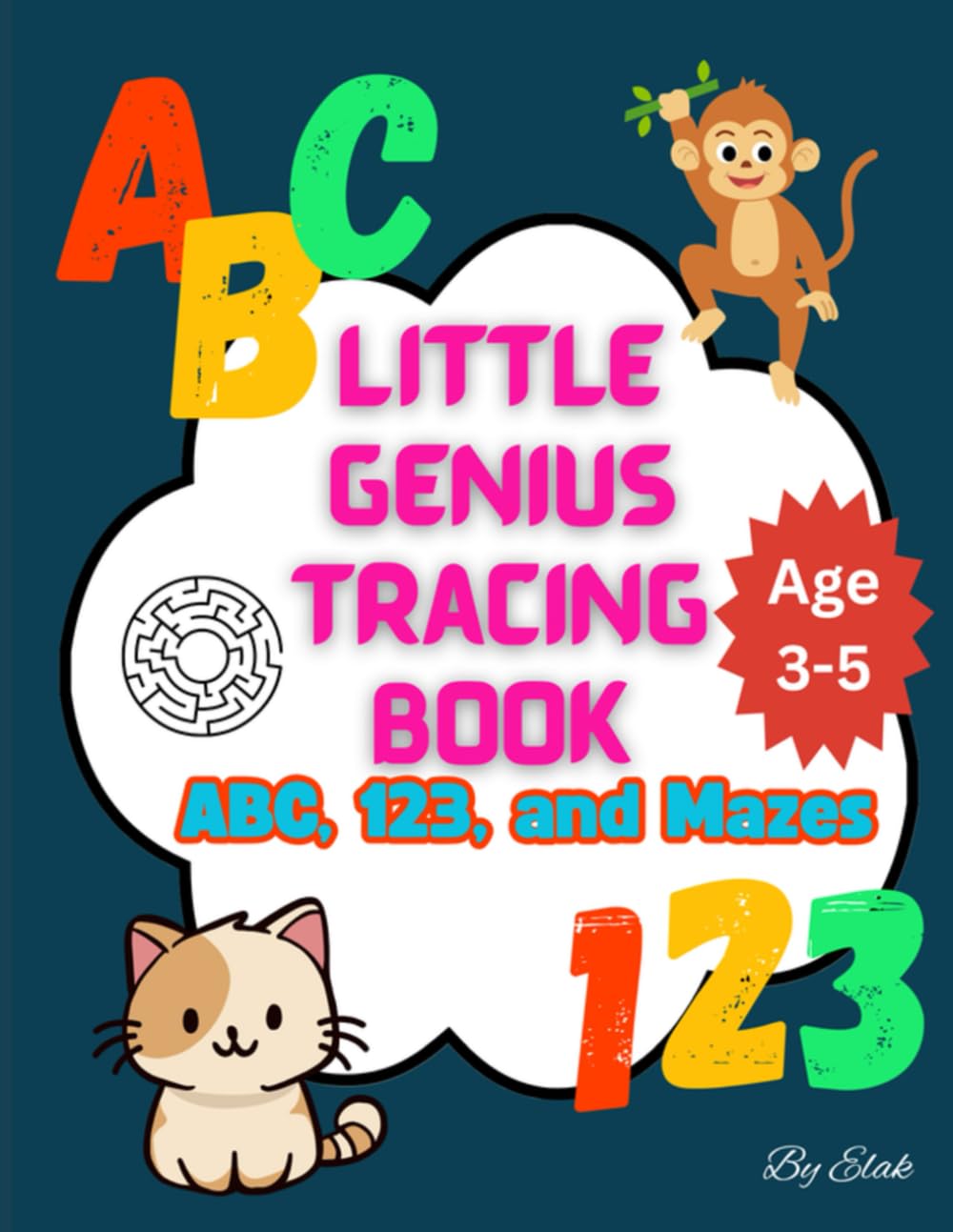 Little Genius Tracing Book: ABC, 123, and Mazes