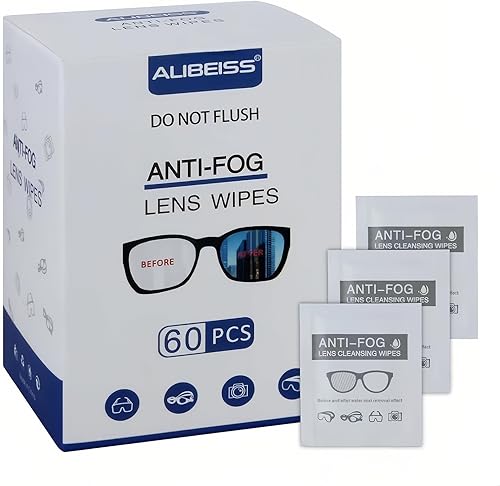 Miniatura 6 de Toallitas antivaho para lentes prehumedecidas, 6 x 5 pulgadas, para gafas (paquete de 100)