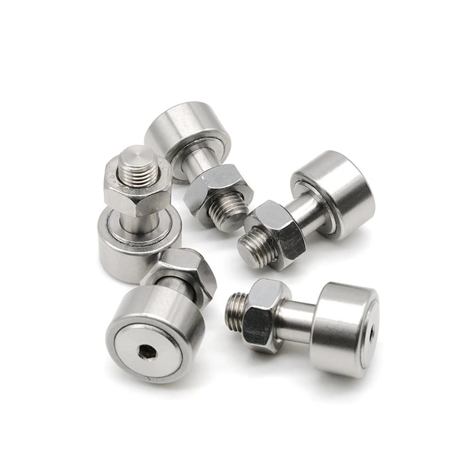 Cojinetes de bolas de ranura profunda 5 piezas de alta precisión KR12 CF4 M4x12x20mm Rodamiento de agujas de pista tipo perno Rodamientos de rodillos de seguidor de leva Rodamientos de rodillos curvos
