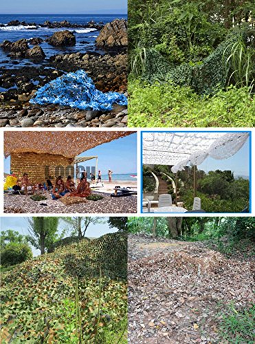 Image of LOOGU Custom Woodland Camo Netting Camping Military Hunting Camouflage Net 6.5 x 10ft, 6.5 x 26ft, 10 x 10ft, 10 x 13ft, 10 x 16.5ft, 13 x 16.5ft, 16.5 x 20ft, 20 x 20ft