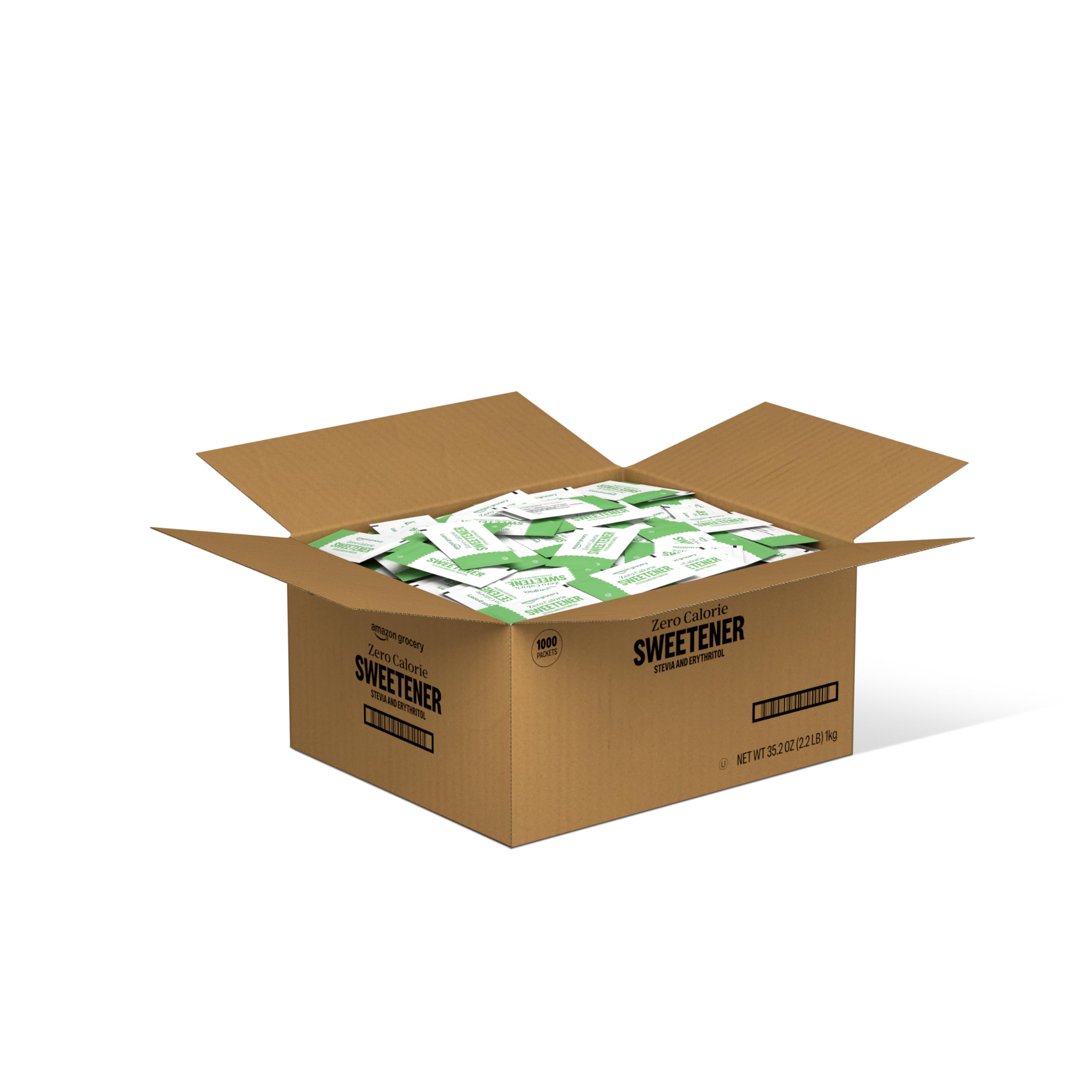Zero Calorie Stevia and Erythritol Sweetener Packets, 1000 Ct (Previously Happy Belly, Packaging May Vary)