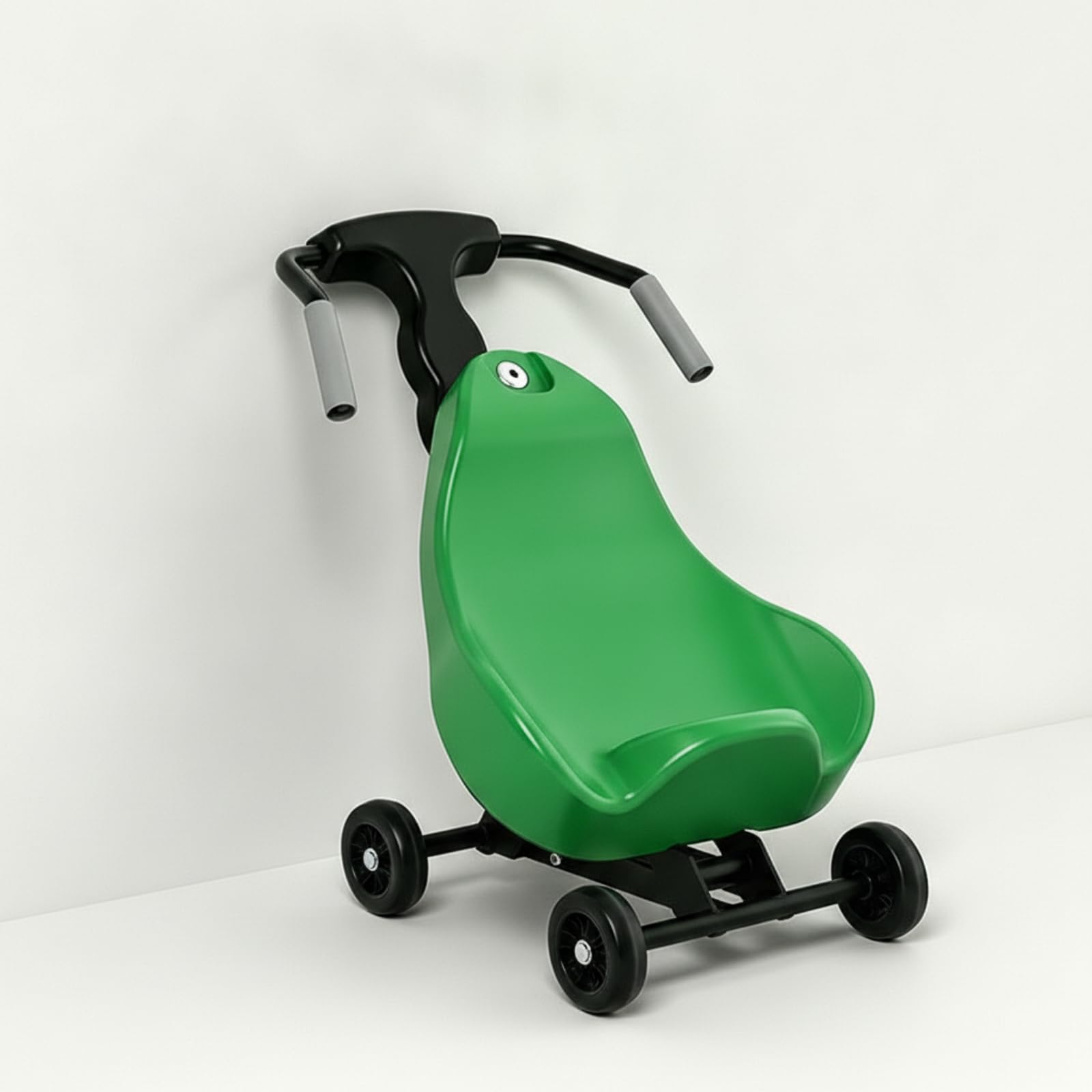 Veicolo a Spinta con Sedile Sagom Adatto Ai Bambini Auto Cavalcabile Confortevole Mezzo di Equilibrio per Cortile, Verde