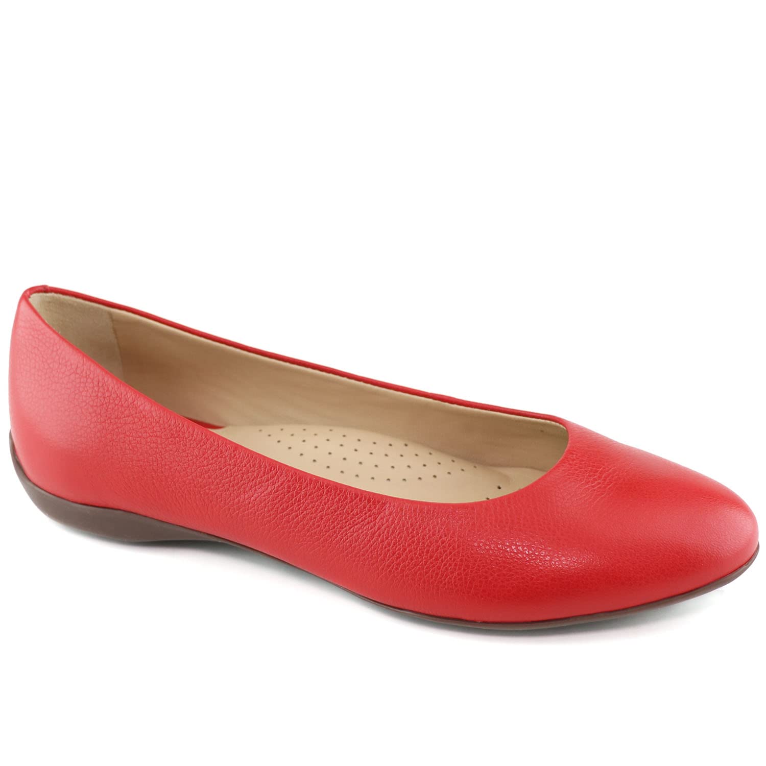 Womens Genuine Leather Comfort Slip on Ballet Flats