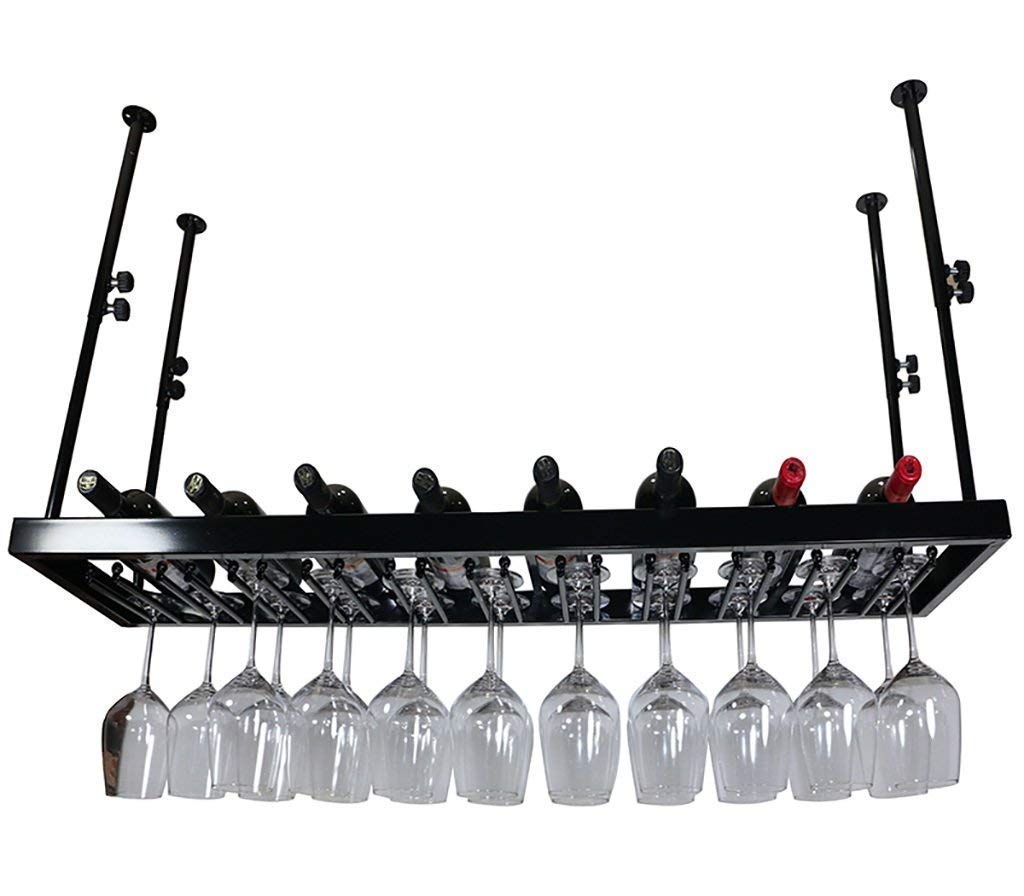 Portabottiglie da parete con supporto per bicchieri da vino a testa in giù, per soggiorno, armadietto creativo per vino, 80 x 30 cm