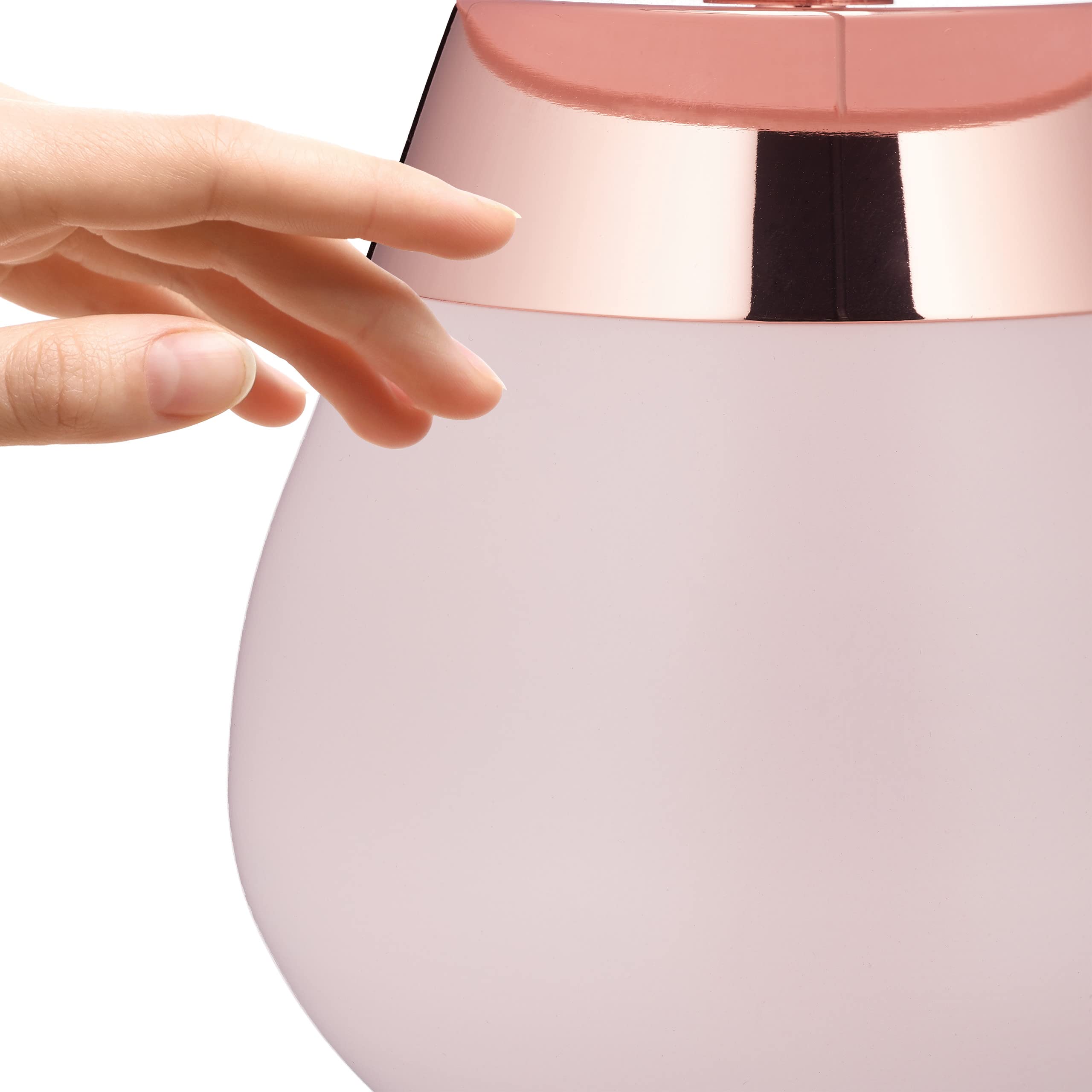 Relaxdays Lampada da Tavolo con Funzione Touch, Abat Jour per Salotto e Camera da Letto, E14, H x D: 32 x 18 cm, Rosa