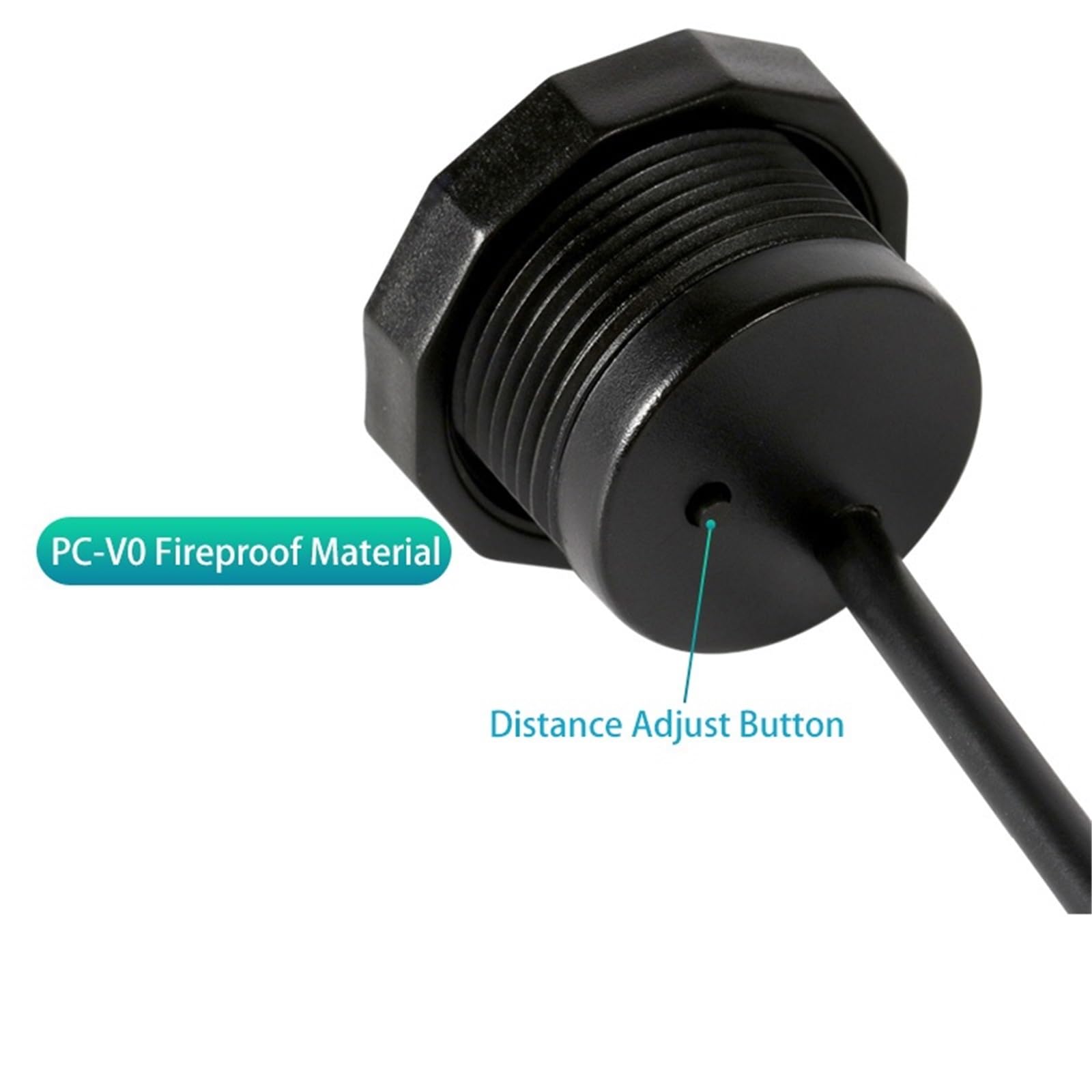 Sensor de Movimiento PIR KE200 de 5 V-24 V CC, Sensor de proximidad infrarrojo difuso y Reflectante for Uso en Exteriores.(XKC-KE200-NPN-NC)