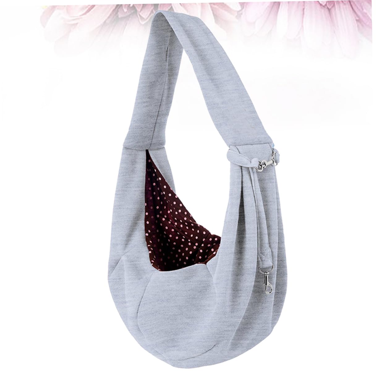 FONDOTIN 1Pc Portable One Shoulder Dog Carry Pouch Durable Crossbody Pet Sling Bag for Outdoor Travel Grey Convenient and Cats for Pet Owners The Go
