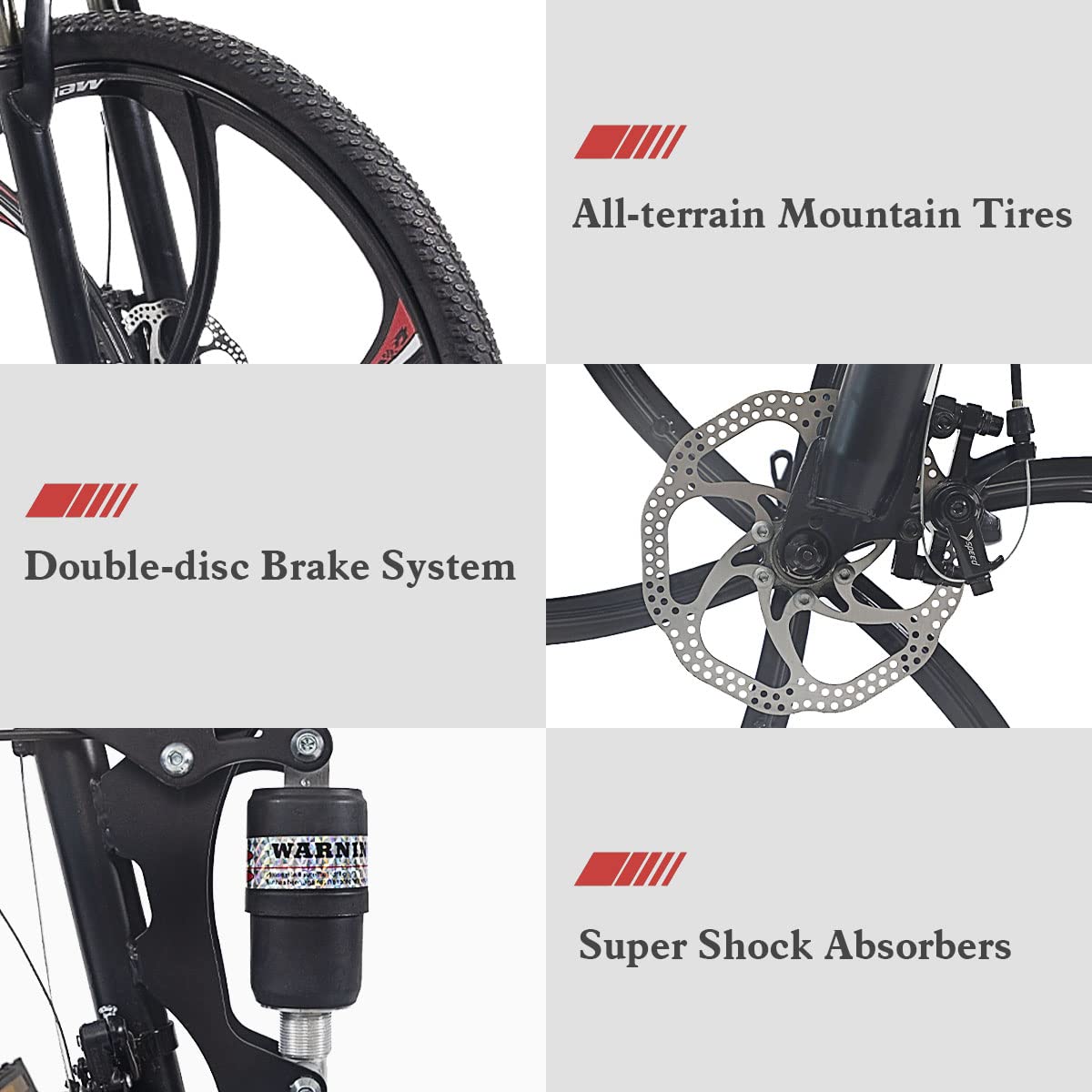 Buy Max4out 26 Inch Folding Mountain Bike with Full Suspension High