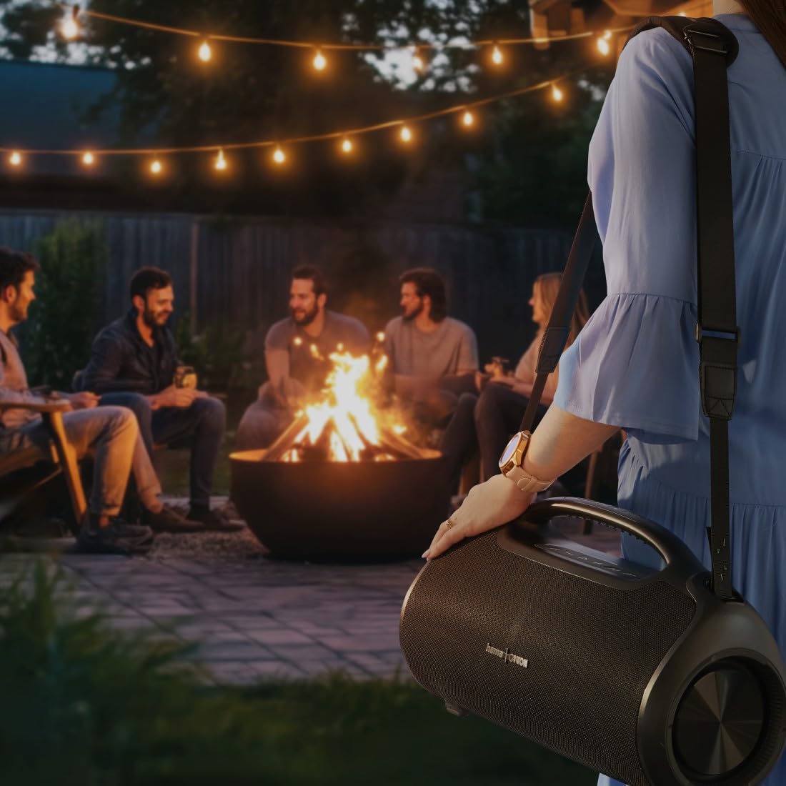 Hama Bezprzewodowy przenośny głośnik Bluetooth Ultimate Pro, mocny 120 W, 24-godzinny czas ładowania, wodoodporny głośnik IPX6, pyłoszczelny, wbudowany power bank USB-C, czarny