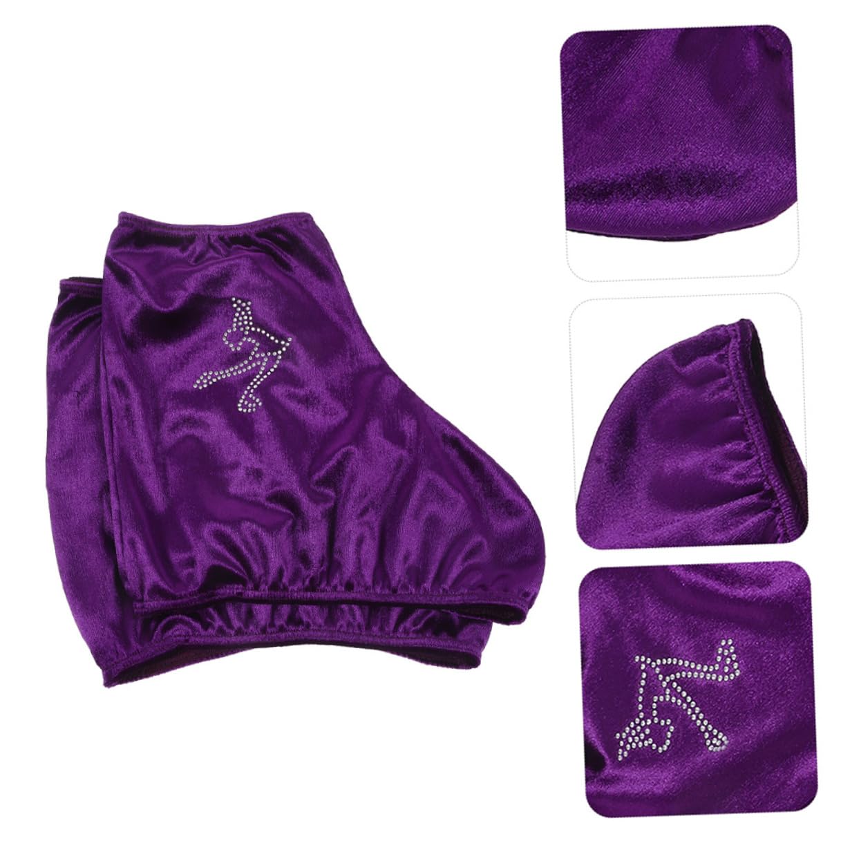 BESPORTBLE Copripattini Copriscarpe per Pattini a Rotelle Coperture per Pattinaggio Protezioni per Stivali Portatili Coperture per Pattini a Rotelle Poliestere Viola,Porpora