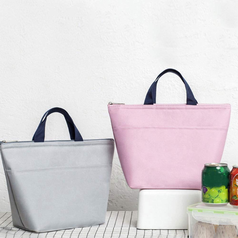 Bolsa de Almuerzo para Hombres y Mujeres, contenedor de Transporte Impermeable Fresco, Bolsa de Almuerzo térmica aislada para Almacenamiento de Alimentos, Bolsa de Tela