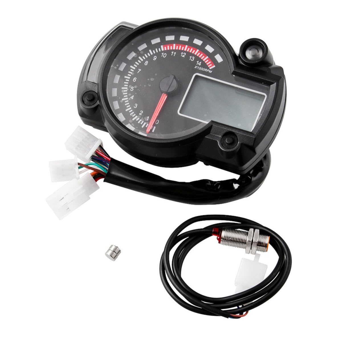 Tacómetro de Motocicleta Digital, Velocímetro y Odómetro Pantalla