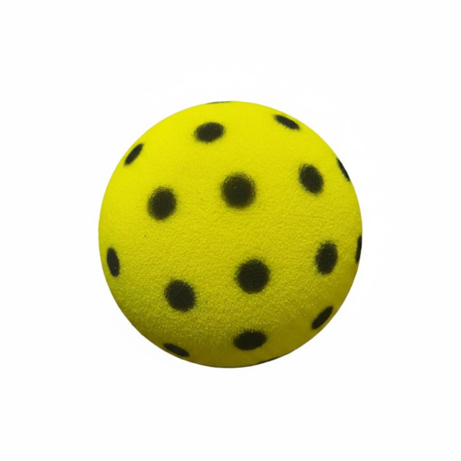 Low Noise Quiet Pickleball Smooth Surface Soft Pickleball Solid Solid Center Indoor Practice Ball Realistic Rebound for Children, Families, Training, Playtime, Yellow Black Dot-image-9